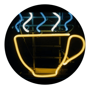 neon coffee sign