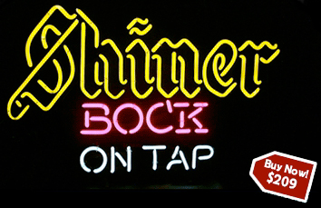 For Sale: Shiner Bock On Tap Neon Sign | Custom Neon Beer Signs